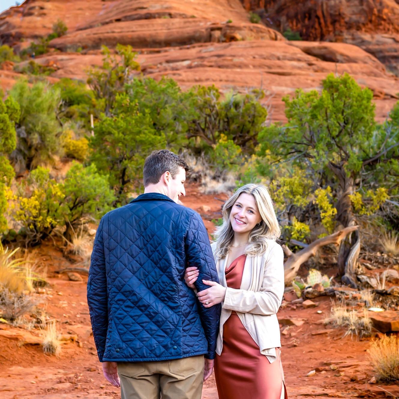 Our engagement shoot in Sedona, Arizona on our 3rd anniversary in 2025!