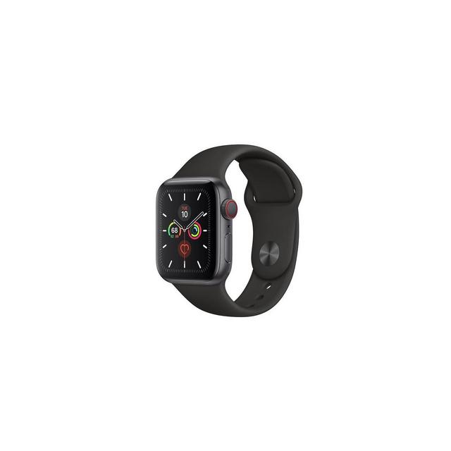 Apple Watch Series 5 GPS + Cellular, 40mm Space Gray Aluminum Case with Black Sport Band