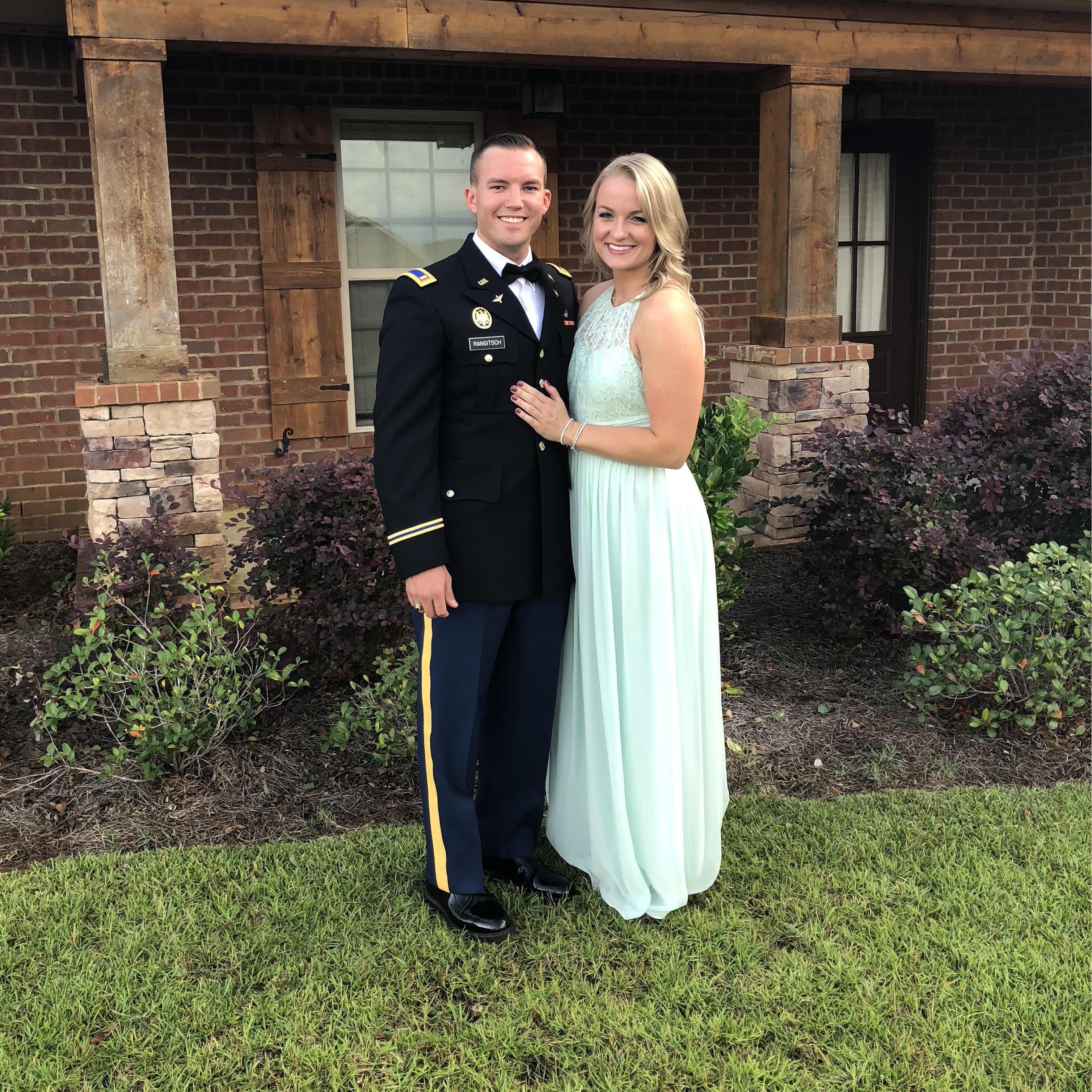 This was two days before we got engaged, the very first formal military event we attended together.