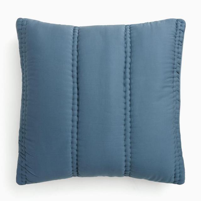 Tencel Plush, Euro Sham, Stormy Blue