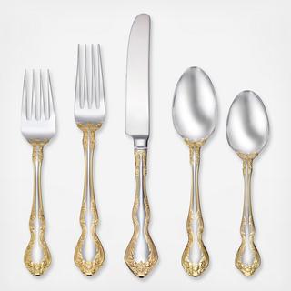 Golden Mandolina 45-Piece Flatware Set, Service for 8