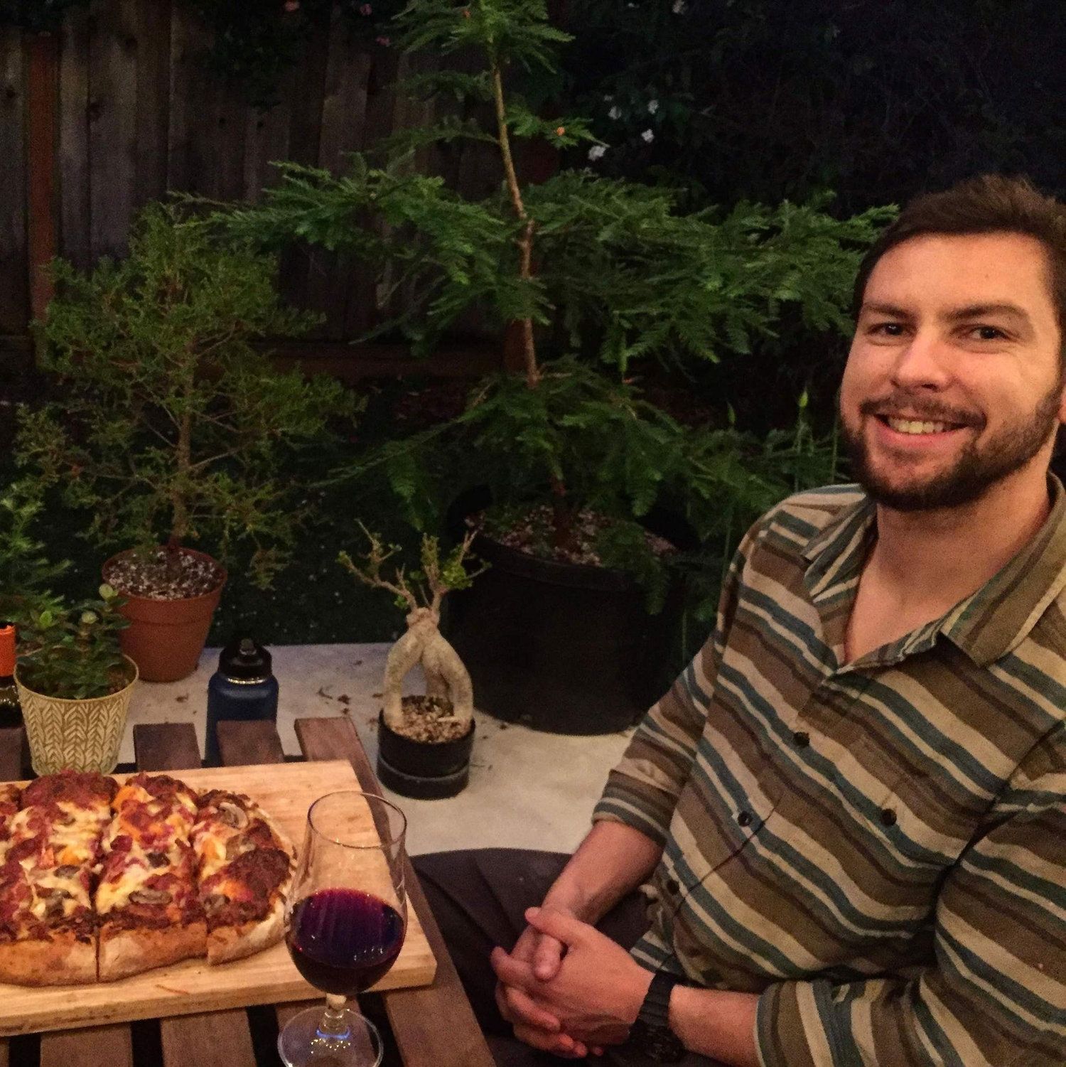 Our Capitola home feat. Dan's bonsai Redwoods