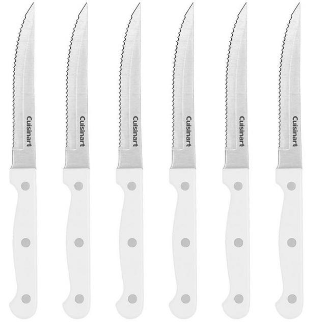 Cuisinart C77TR-6PSK Triple Rivet Collection 6-Piece Steak Knife Set (White)