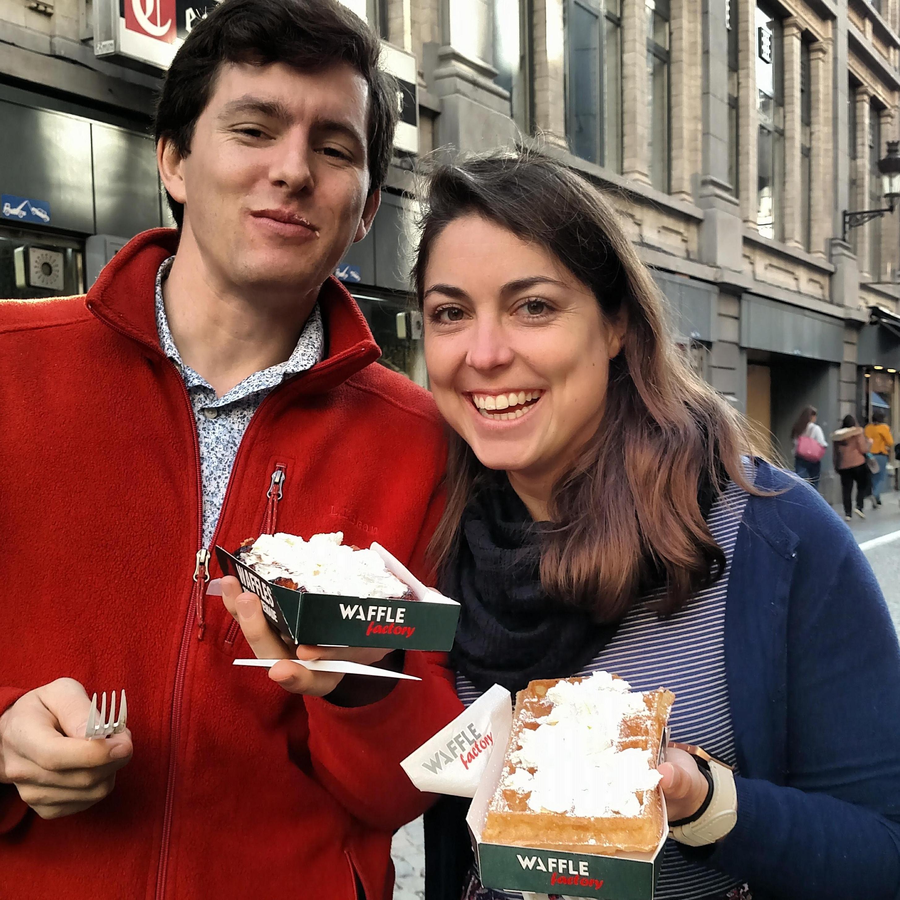 Friends and food brought us together long ago--now we love visiting friends all over the world and trying out their favorites. Mmm, waffles!