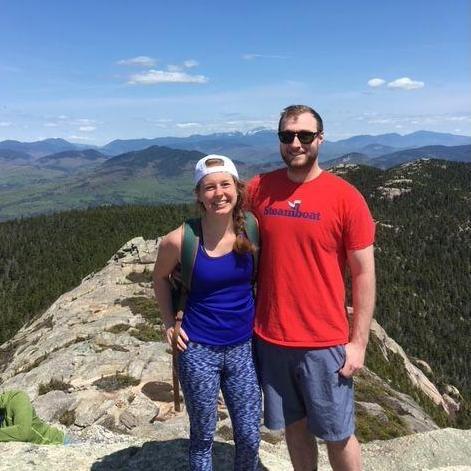 One of our first 'big' hikes together on Mt Chocura in NH