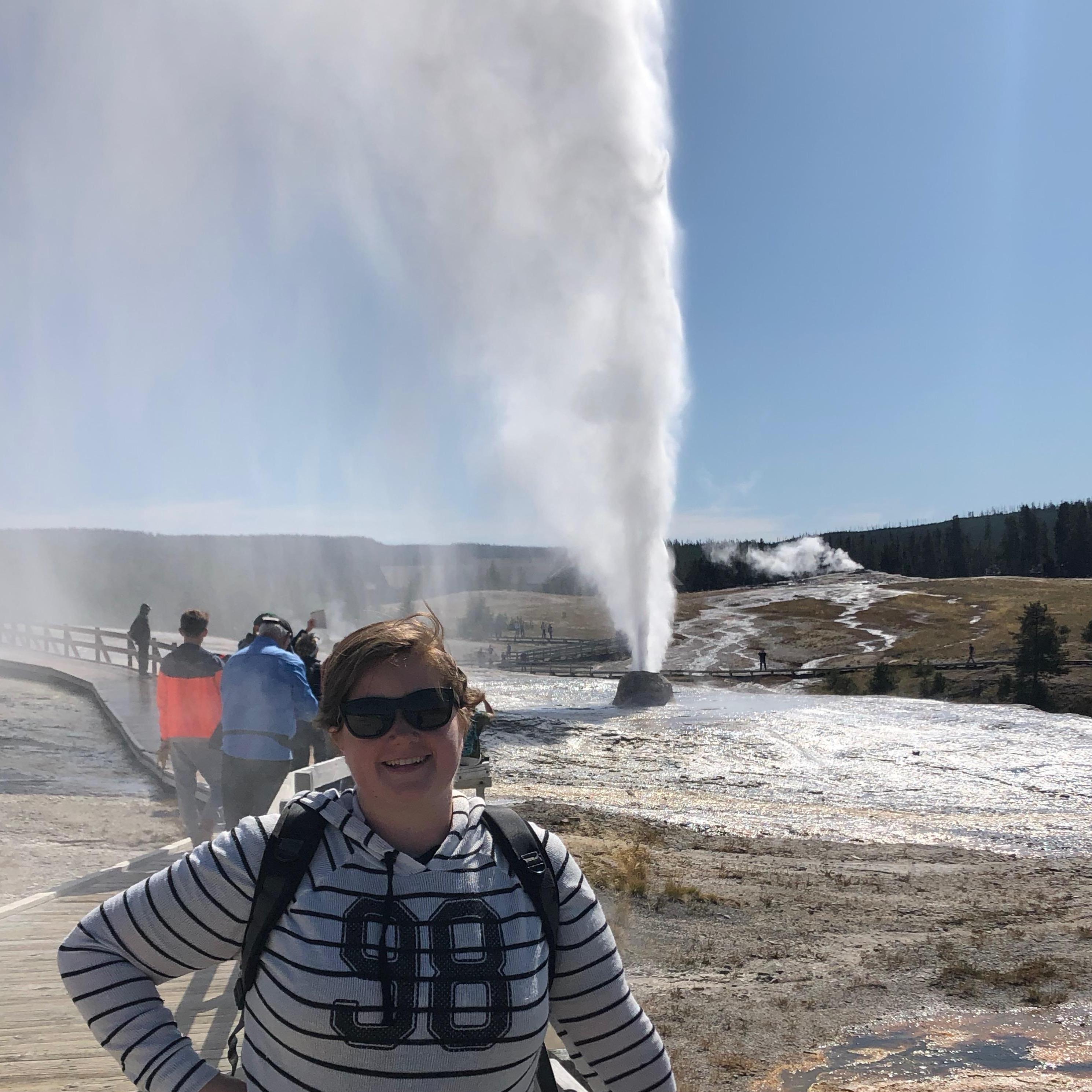 I'm apparently Mike's good luck charm. We saw soo many geysers went off and this one we both got soaked.