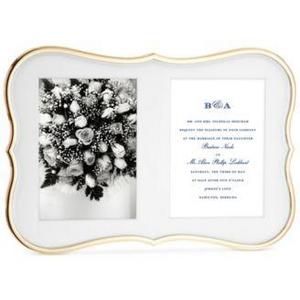 kate spade new york - Crown Point Collection Gold-Plated Double Invitation Frame