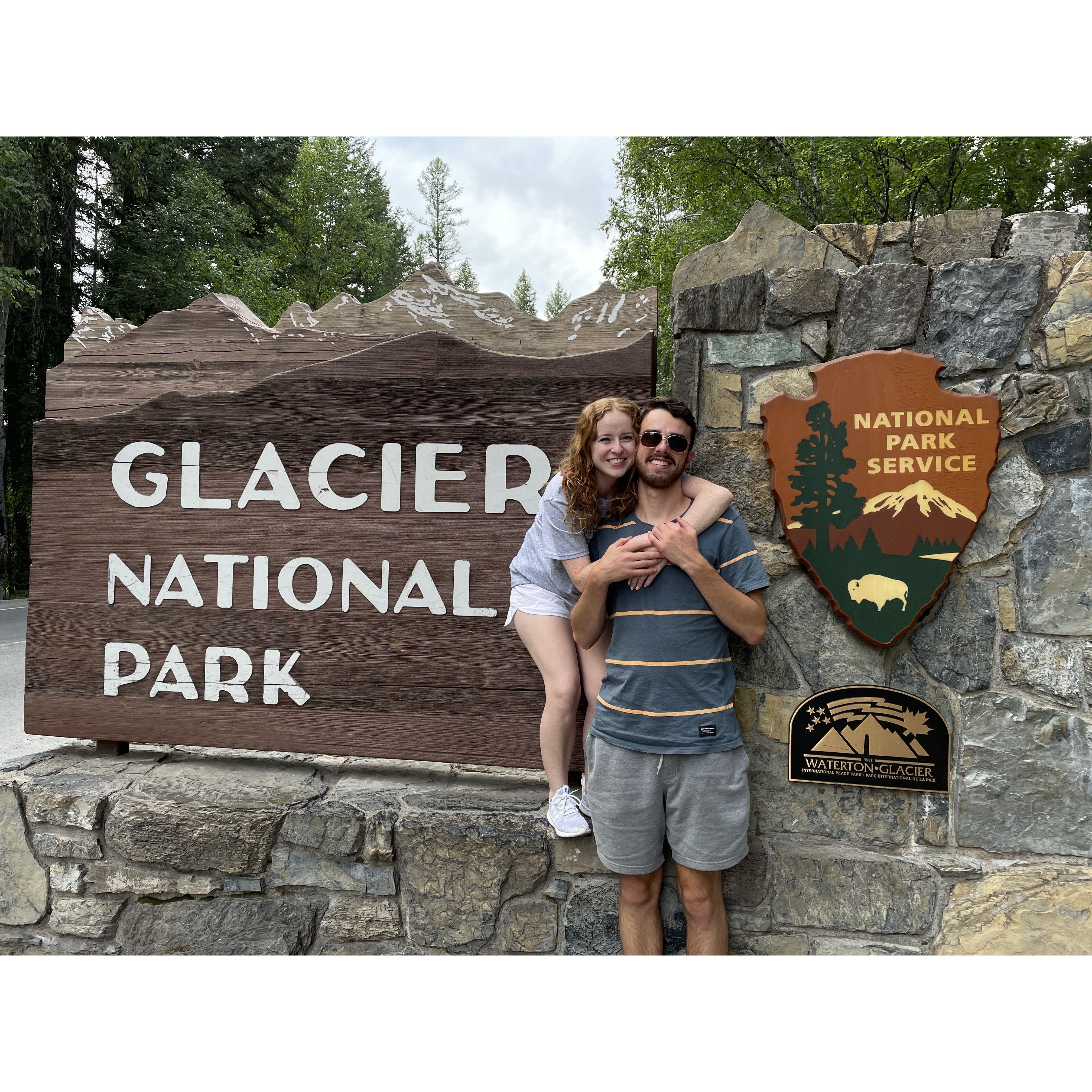 At Glacier National Park while in Montana for Emily's cousin's wedding- Aug. 22, 2022- Glacier National Park, Montana