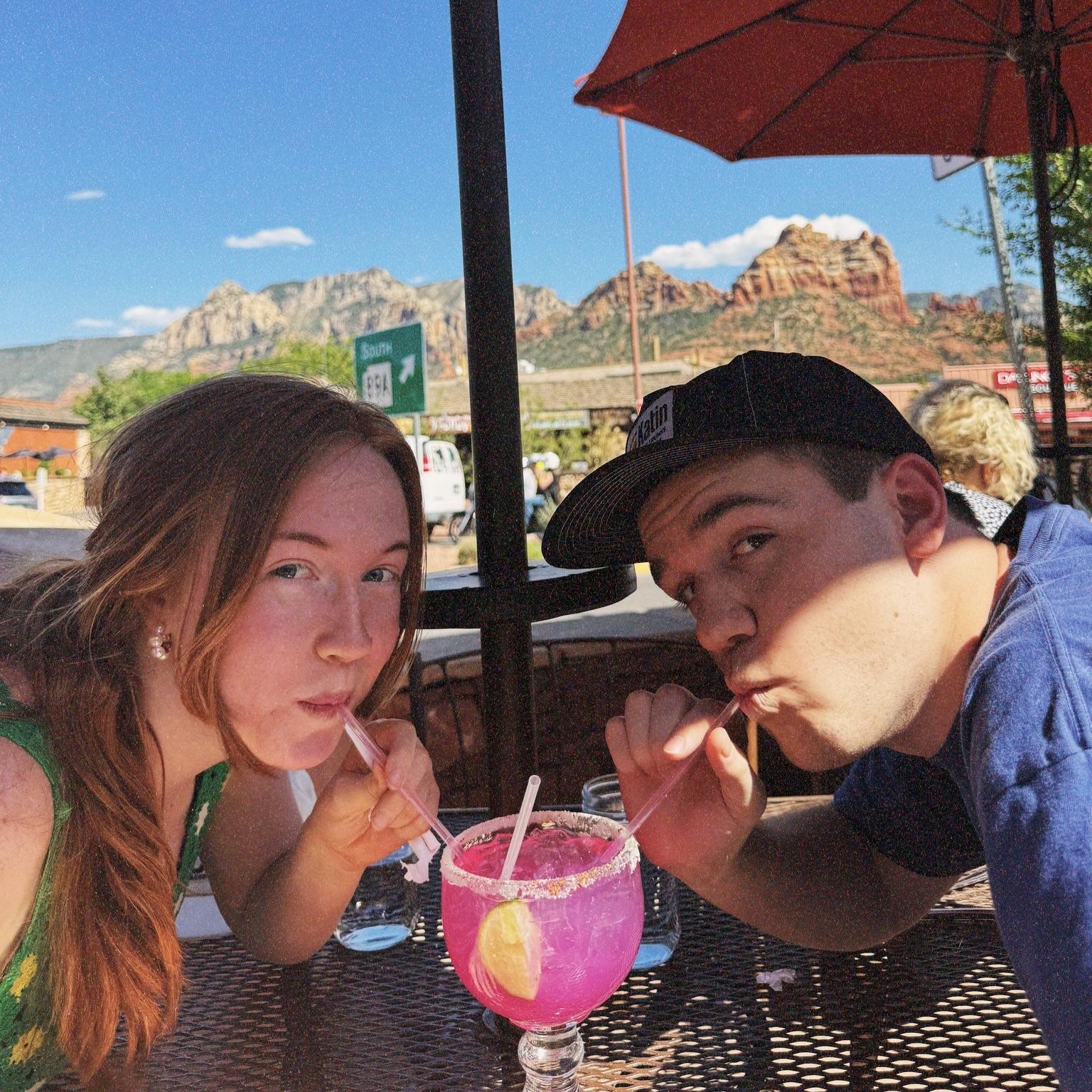 The couple made the most of long  distance traveling across the country to place such as:  Arizona
