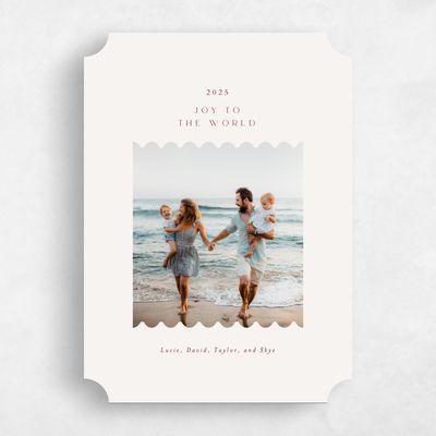 Beige Ticket Holiday Card - Sapporo