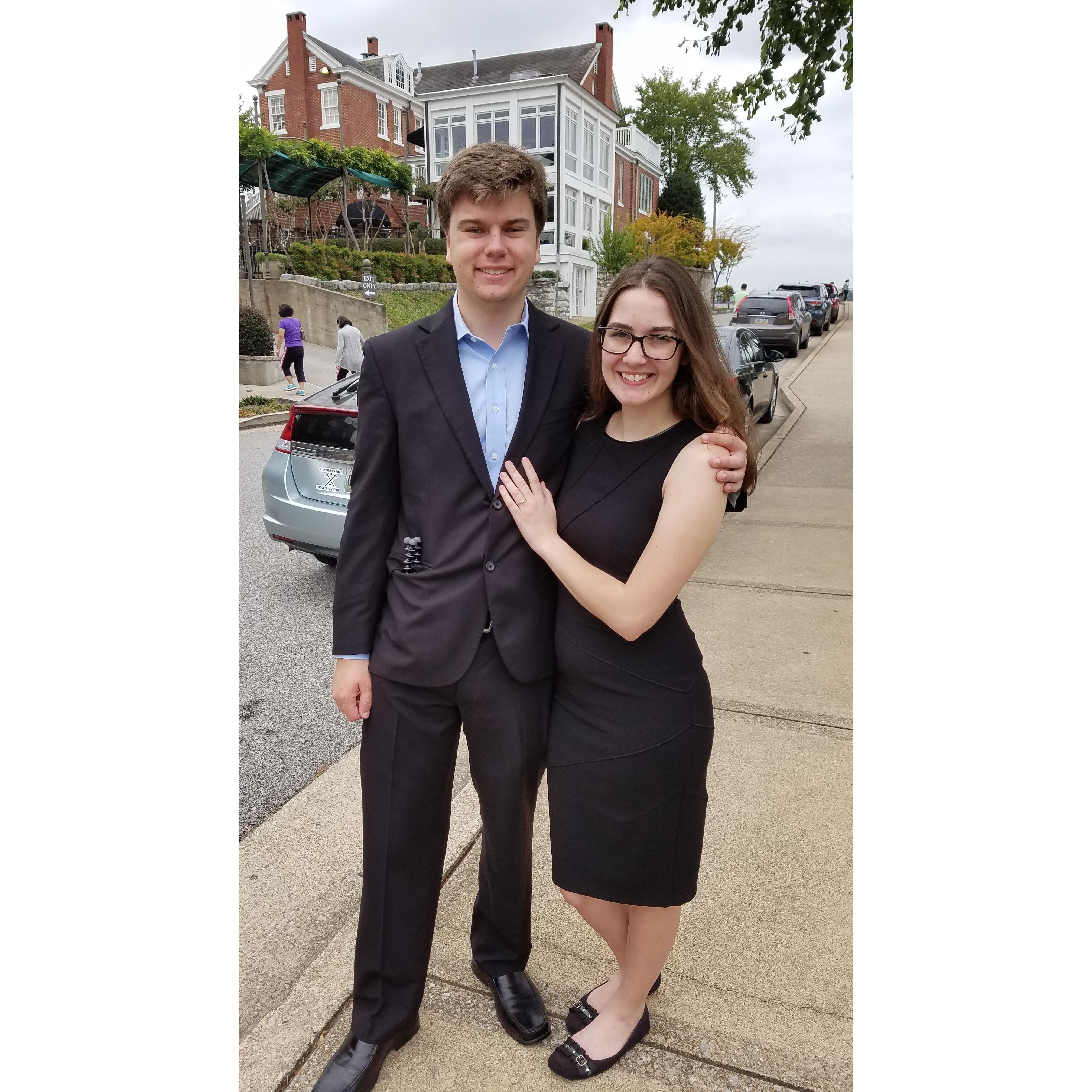 This picture was taken right after Chris proposed.