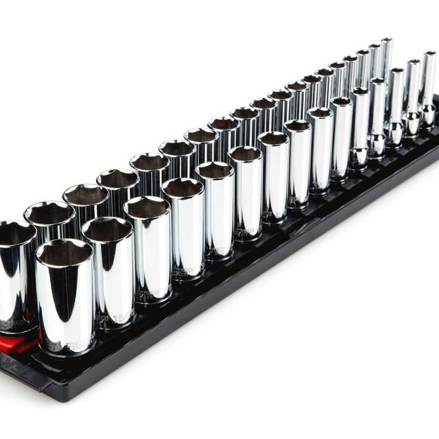 TEKTON 3/8 Inch Drive Deep 6-Point Socket Set, 34-Piece (1/4 - 1 in., 6 - 24 mm) | SHD91207