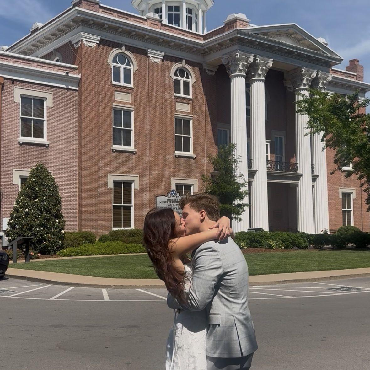 The day we eloped in Murfeesboro, TN!