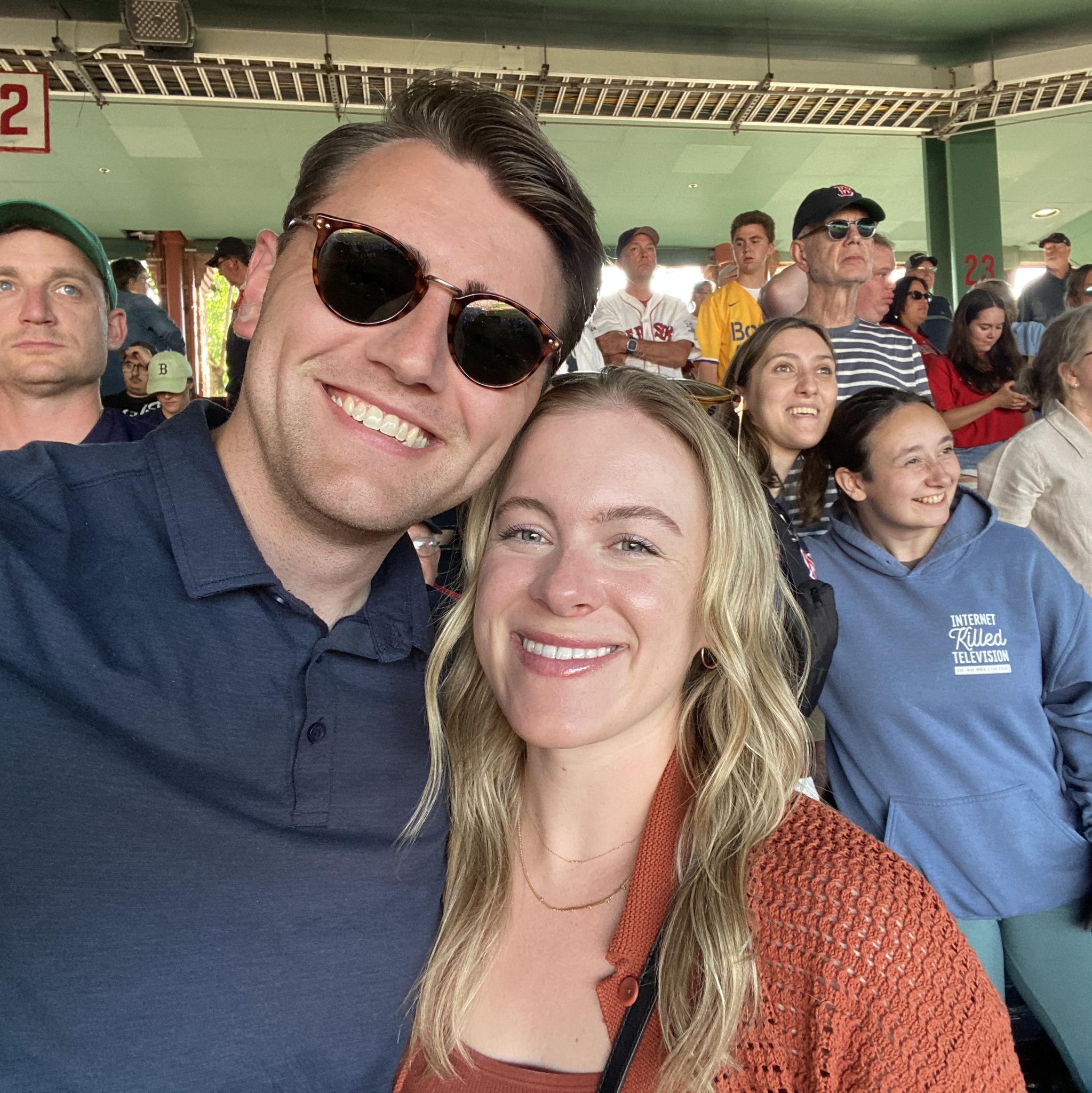 Catching a baseball game at Fenway Park in Boston