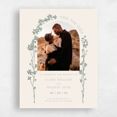 Sage, Green Wedding Save the Date - Matienzo Photo