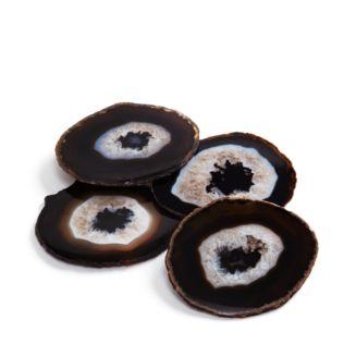 ANNA new york Pedra Coasters Chocolate Set of 4