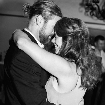 At Sarah Merz and Bob Eggers' lovebird wedding in Santa Barbara! Photo courtesy of Kamee June Photography