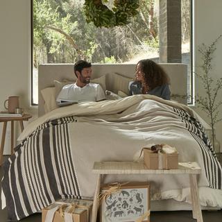 Mariposa Supersoft Multi Stripe Organic Cotton Blanket