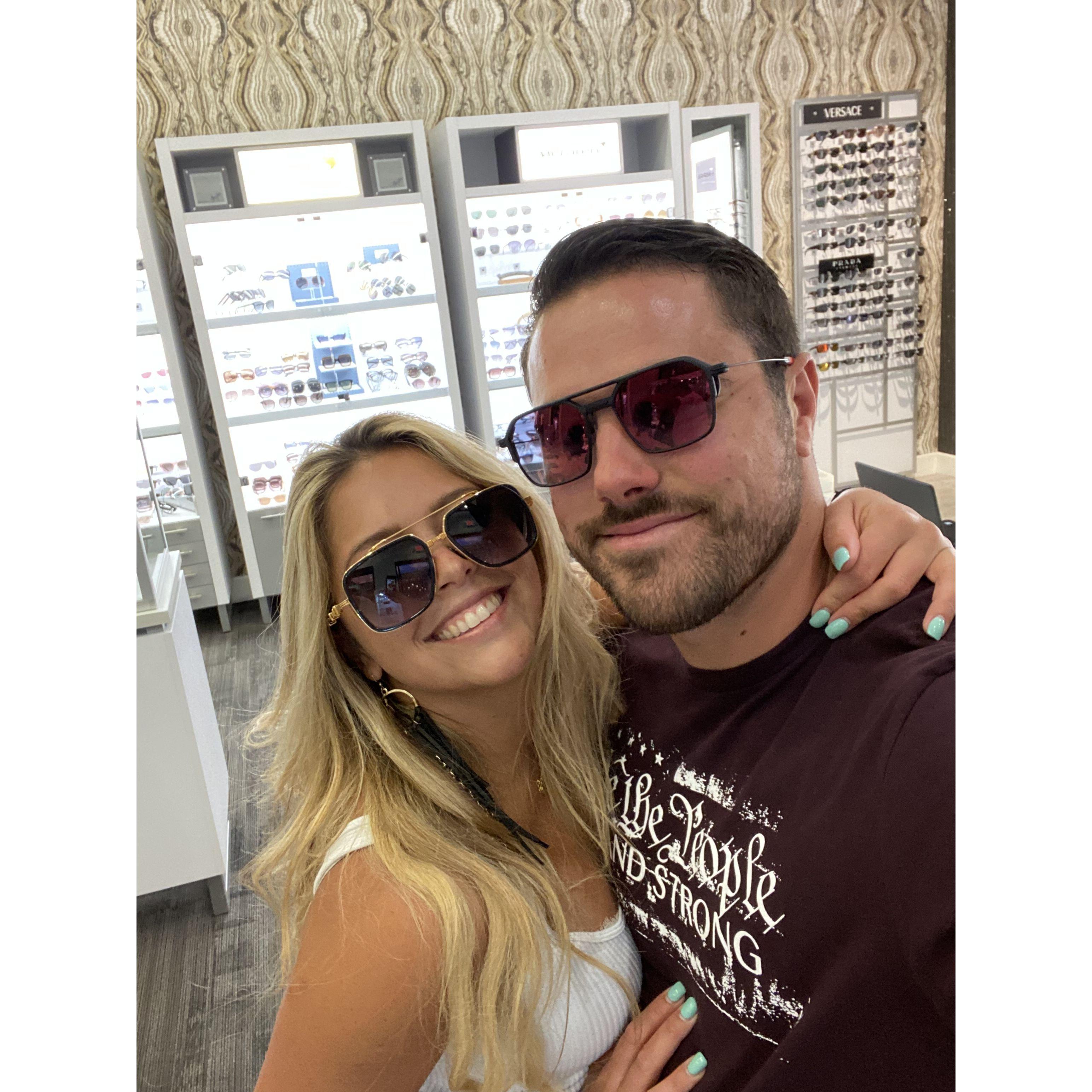 Sunglass shopping in Vegas!