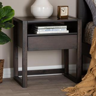 Inicio 1-Drawer Wood Nightstand