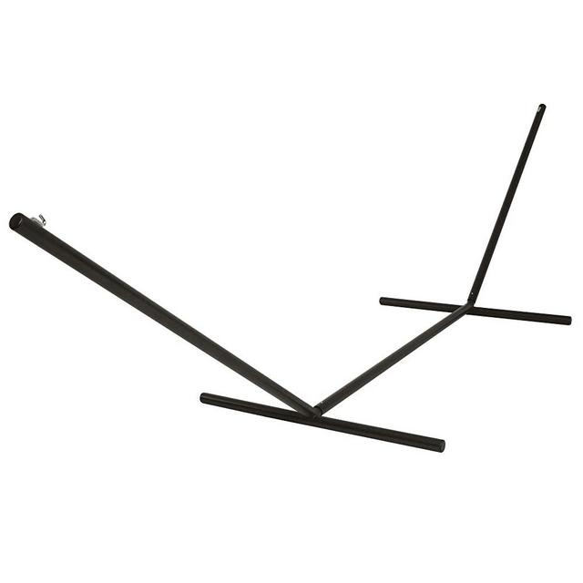 Hatteras Hammocks 15 ft. Tri-Beam Steel Hammock Stand with Right Connection Design and Cape Shield Powder Coating, 600 LB Weight Capacity, Handcrafted in The USA - Black