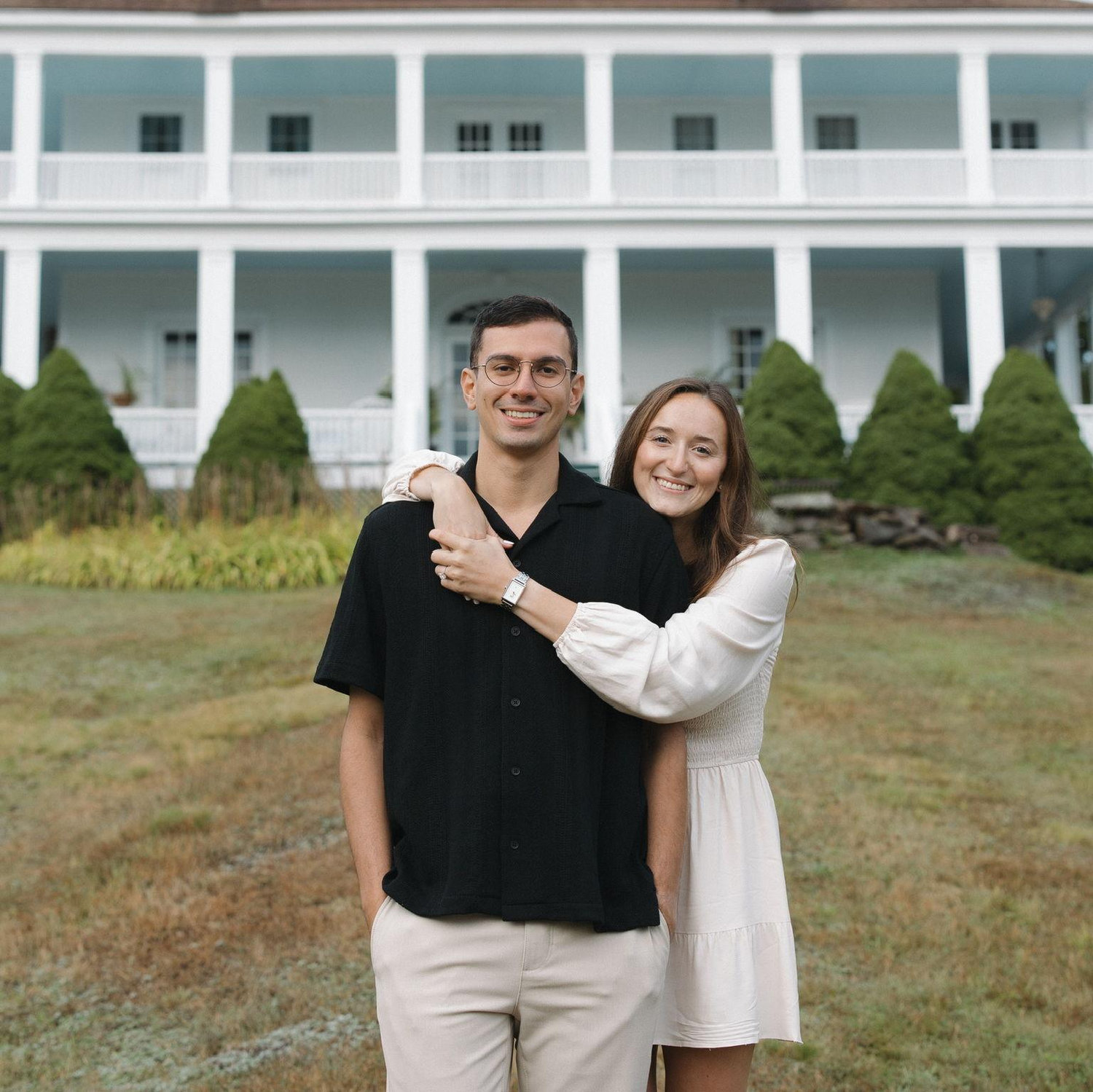 A selection from Kaleigh & George's engagement photoshoot, captured at the "White House" in Speculator.