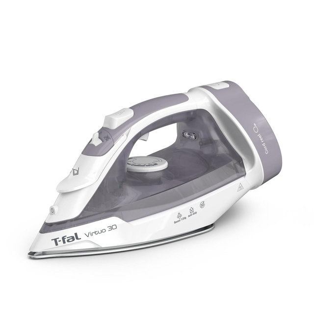 T-fal 1500W Steam Iron, Ceramic Soleplate, Gray/White