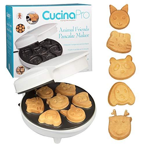 Animal Mini Waffle Maker- Makes 7 Fun, Different Shaped Pancakes - Electric Non-stick Waffler