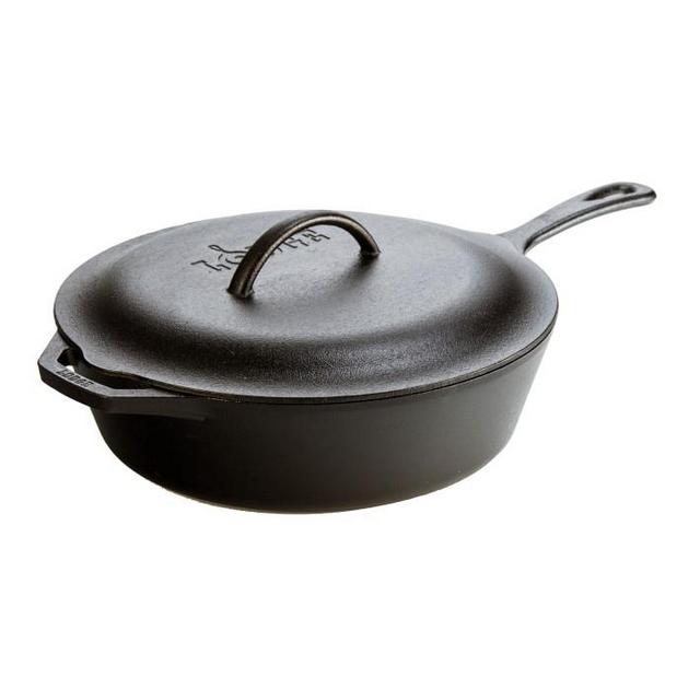 Lodge Cast Iron Covered Deep Skillet