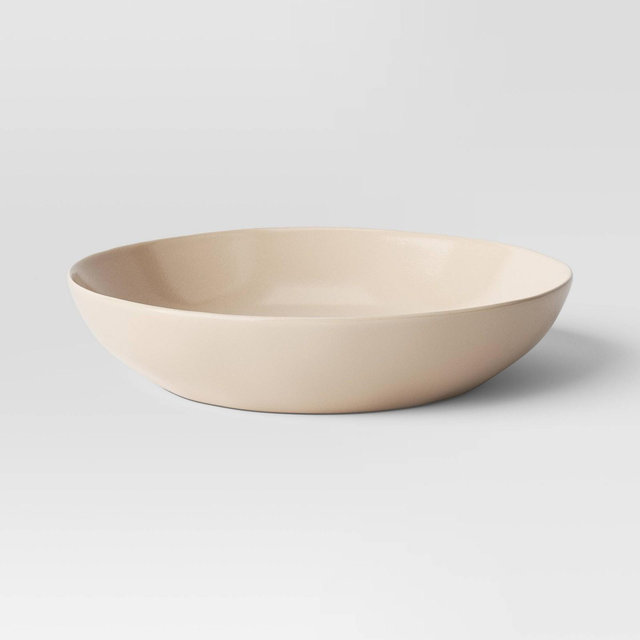40.78oz Stoneware Aralia Organic Coupe Dinner Bowl Beige - Threshold™