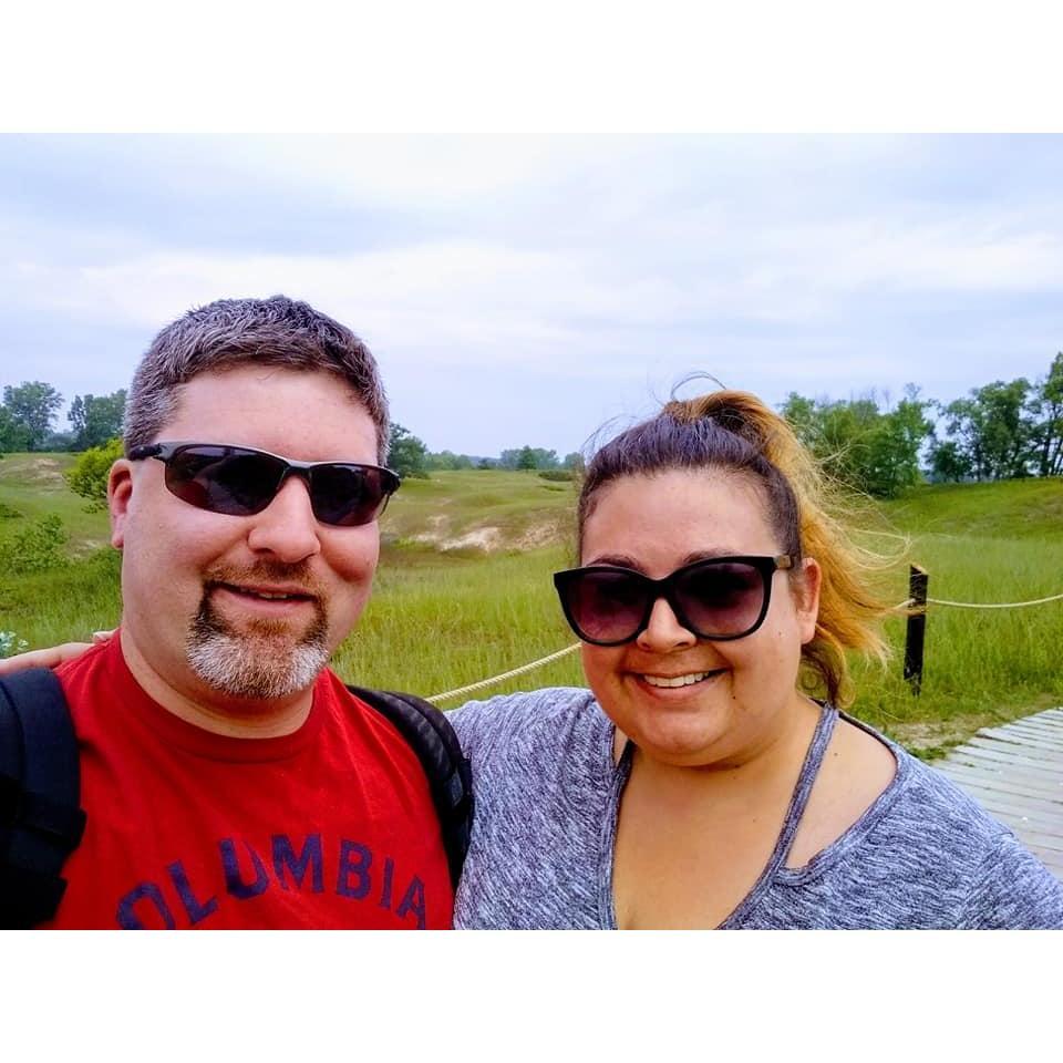 Hiking the cordwalk at Kohler-Andrae State Park