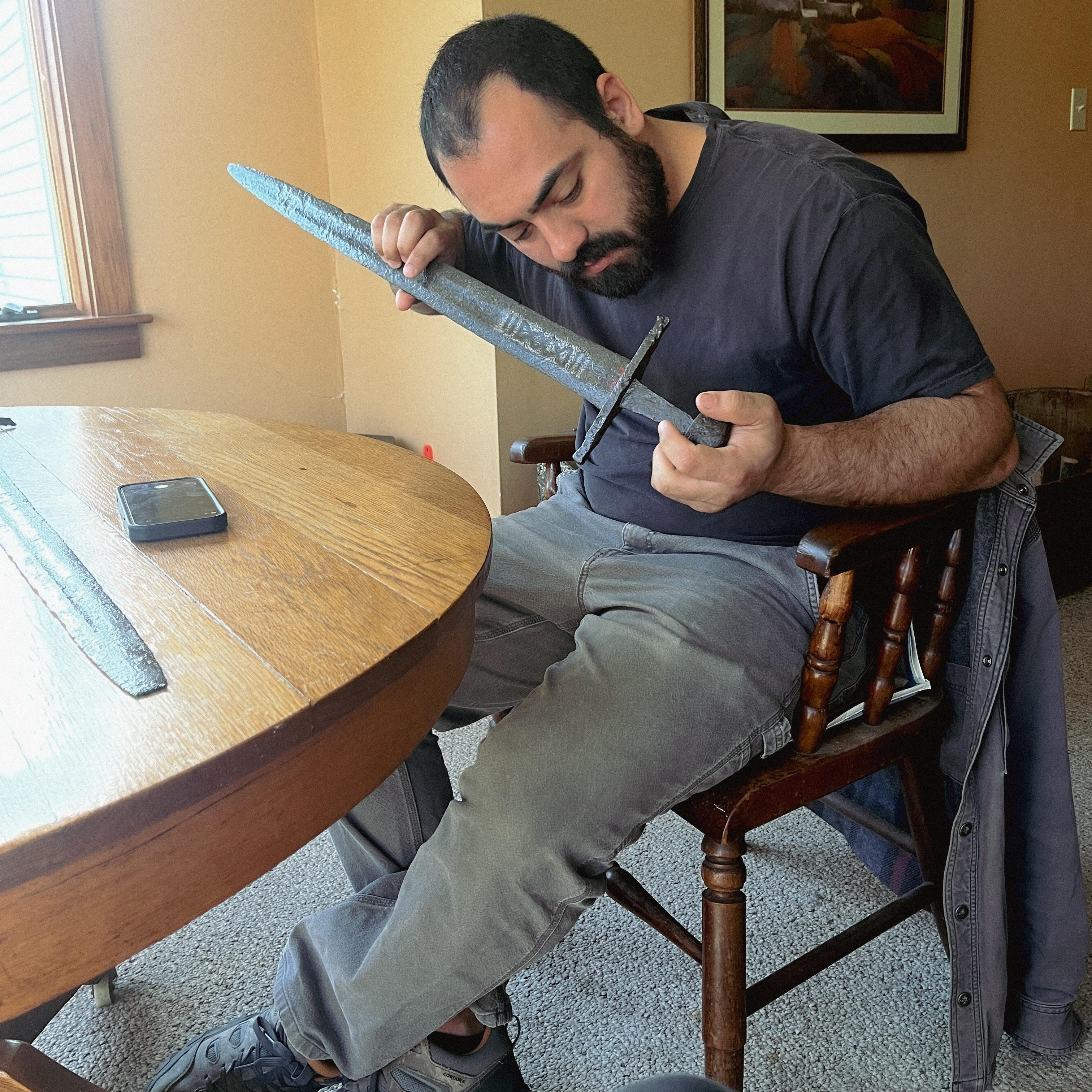 Just a man and some premium artifacts.