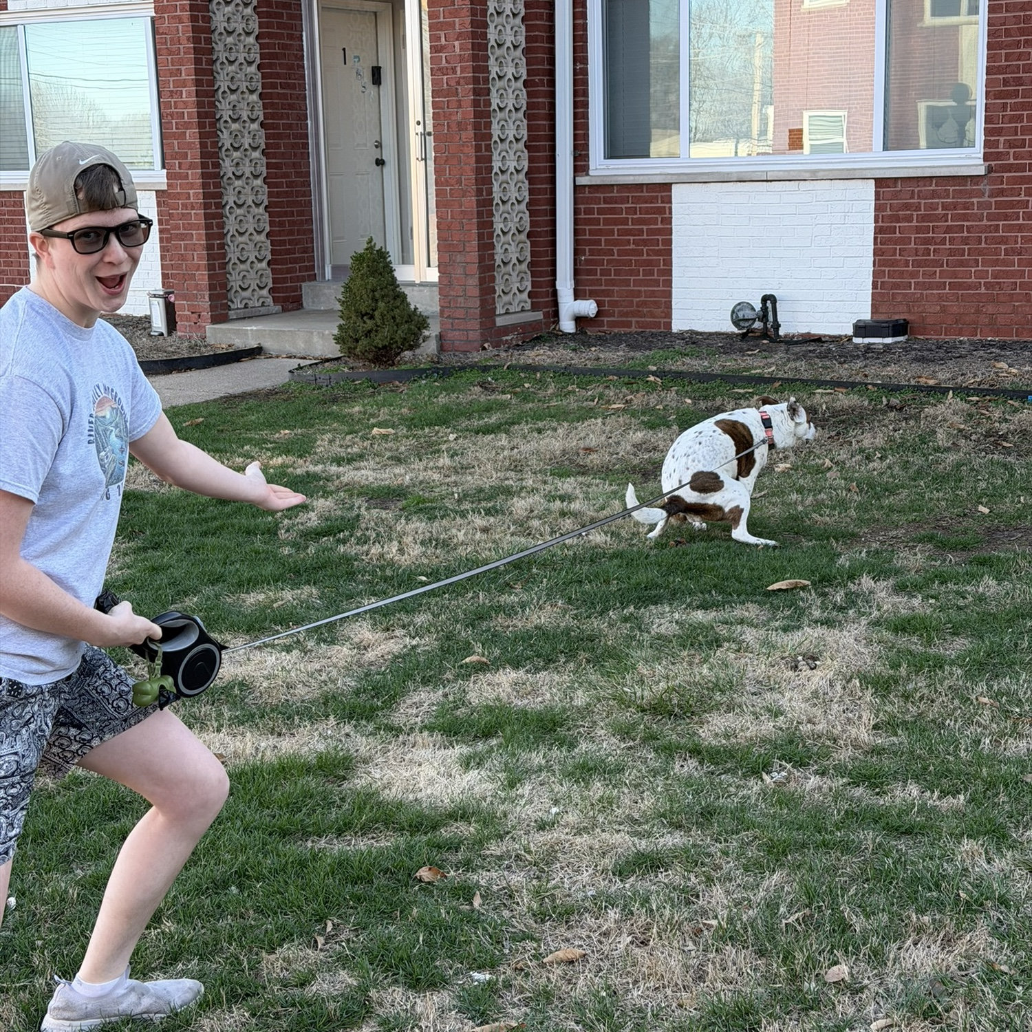 Ashton walking Daisy!