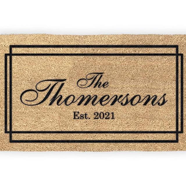 Personalized Last Name 18" x 30" Coir Coconut Husk Doormat Door Mat