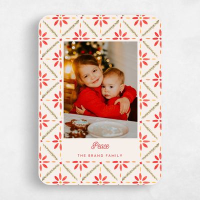 Beige Rounded Holiday Card - Haverford