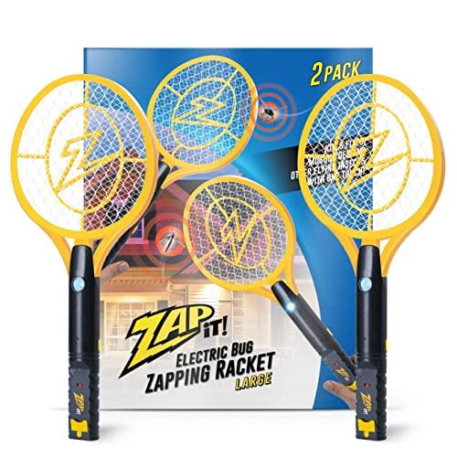 Zap It Bug Zapper Rechargeable Bug Zapper Racket, 4,000 Volt, USB Charging Cable, 2 Pack