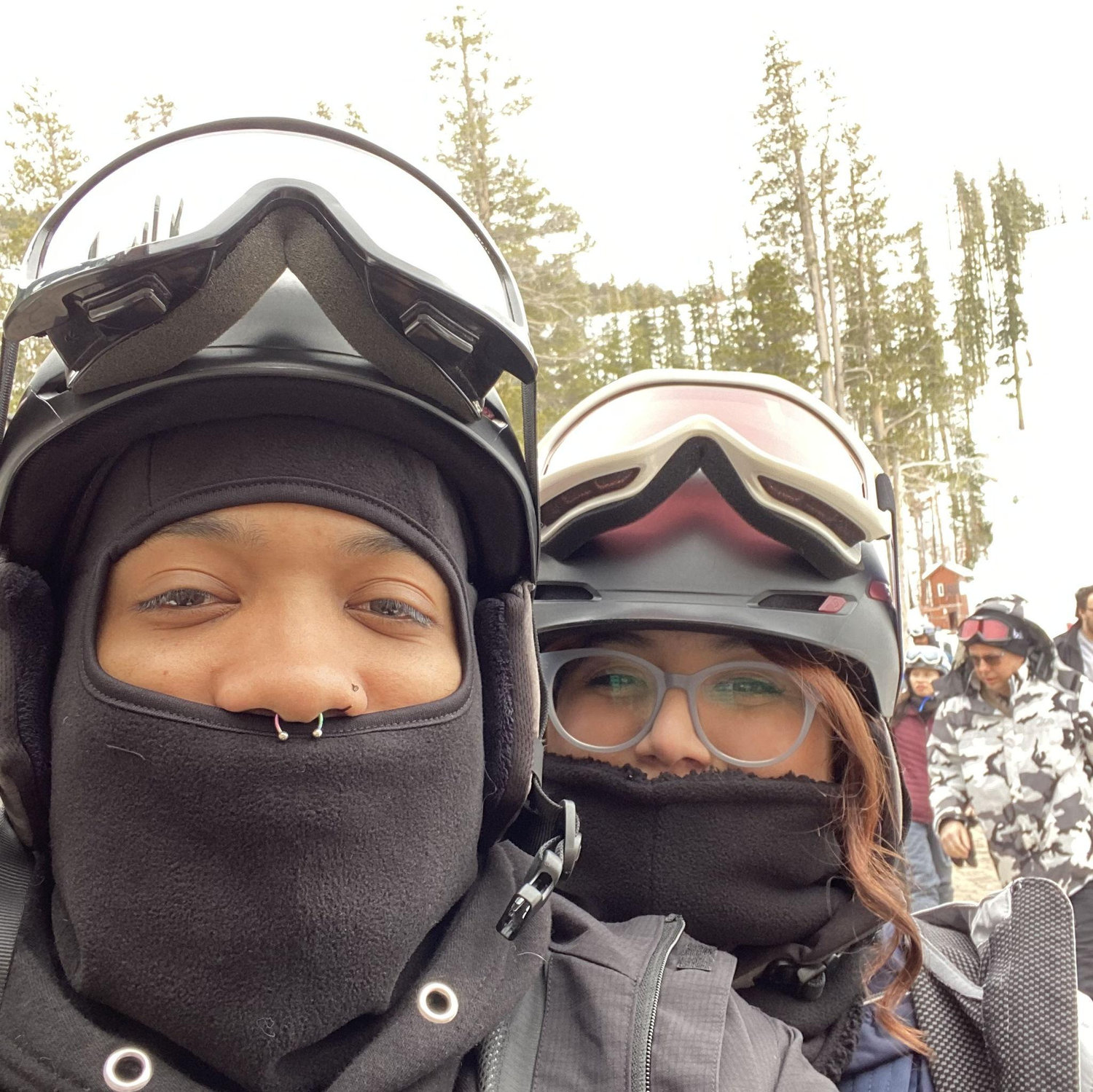 His first time going to the snow!