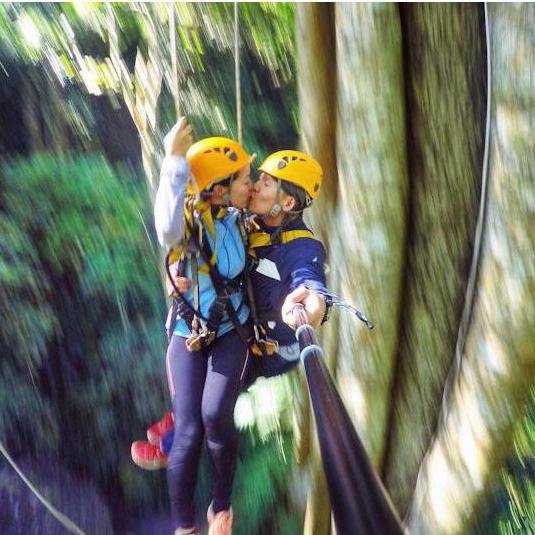 Ziplining in Chiang Mai, Thailand in 2015.