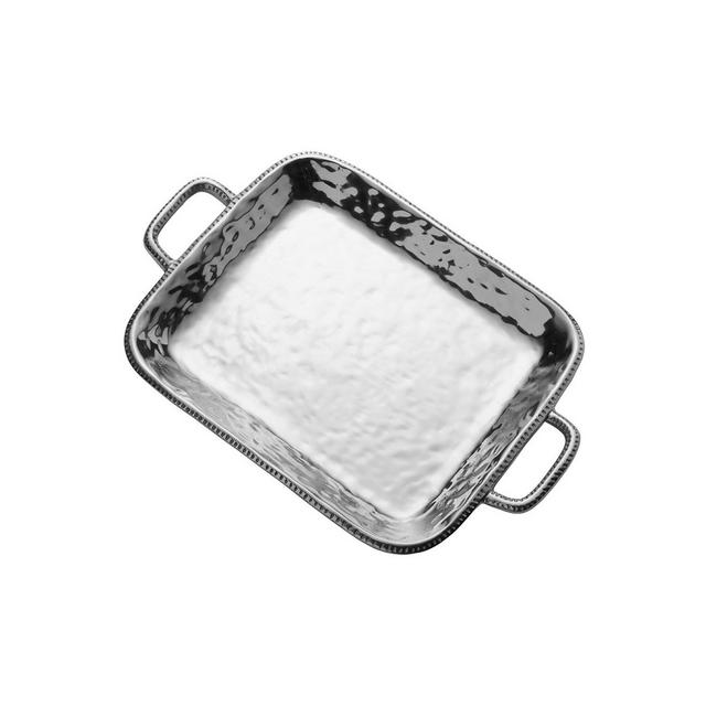 Wilton Armetale River Rock Large Rectangle Tray with Handles