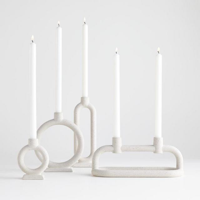 Lorin Cement Taper Candle Holders, Set of 3