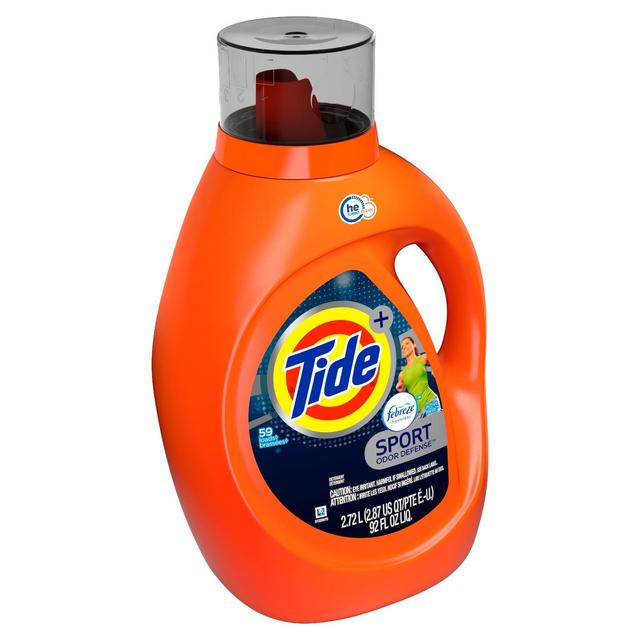 Tide Plus Febreze Sport Active Fresh High Efficiency Liquid Laundry Detergent - 92 fl oz