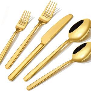 Gold Silverware Set