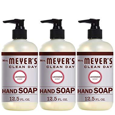 Mrs. Meyer’s Clean Day Liquid Hand Soap, Lavender Scent, 12.5 ounce bottle (Pack of 3)