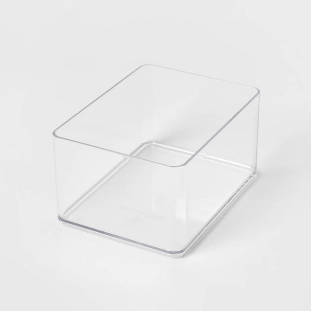 Medium Plastic Bathroom Tray Clear - Brightroom™