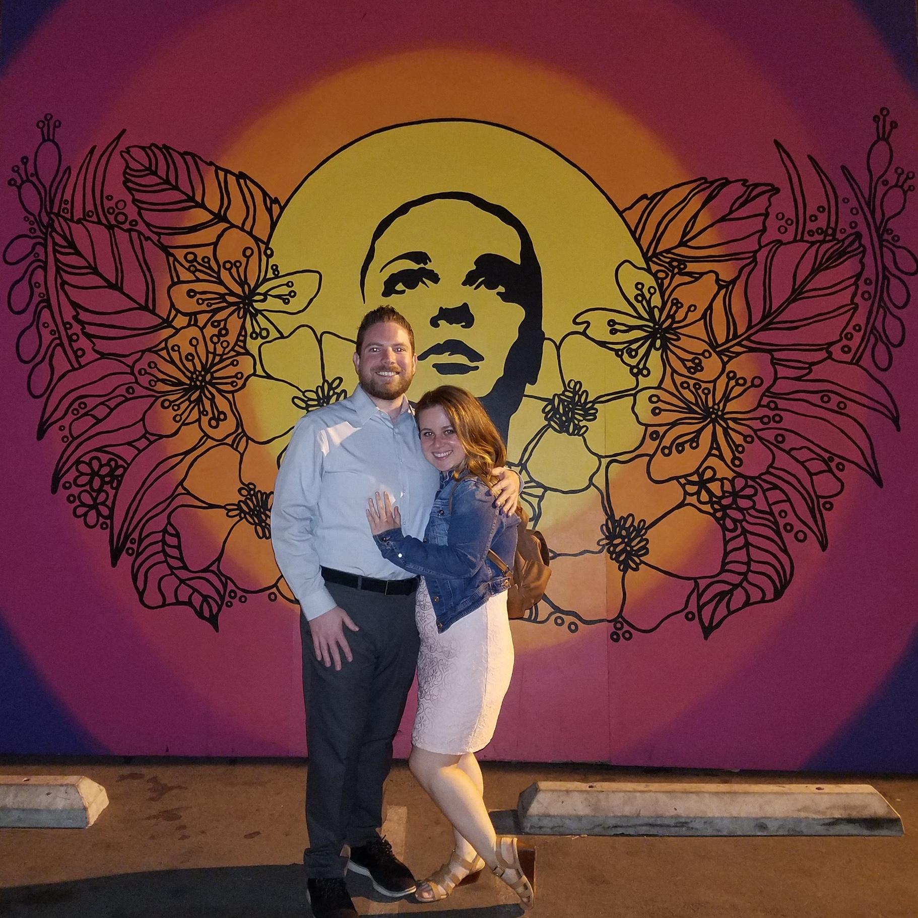 This was our first photo together at Angel City Brewing in Downtown LA