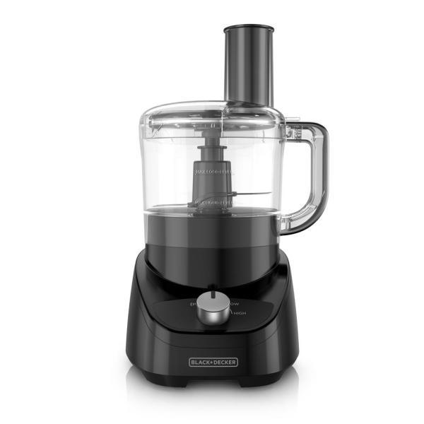 8-Cup 2-Speed Black Food Processor