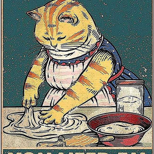 Kitty Biscuits You Need We Knead Cat Retro Sign Vintage Decor For Home Office 12" * 8" (020)