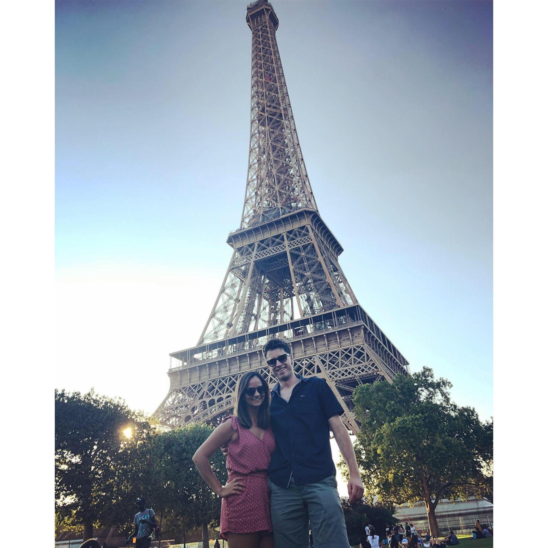 A few days before John popped the question!
Paris, France