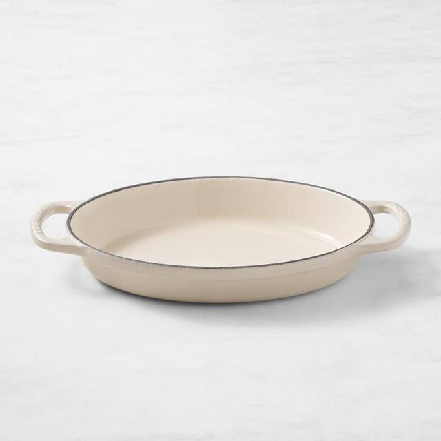 Le Creuset Signature Enameled Cast Iron Oval Gratin Baker, 1-Qt., Brioche