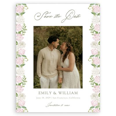 Pink Floral Wedding Digital Save the Date - Speranza Photo
